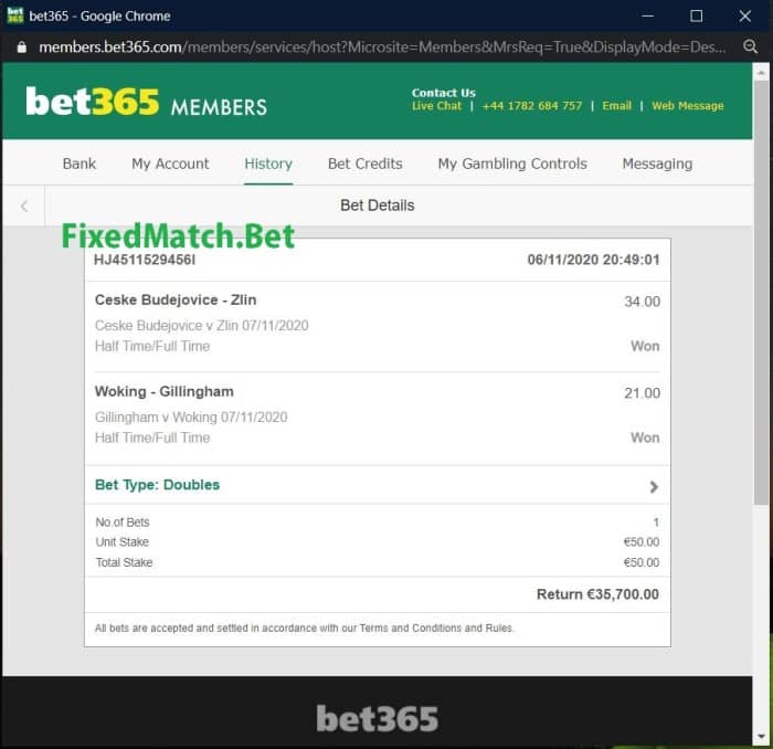 double half time full time fixed bet 100% sure