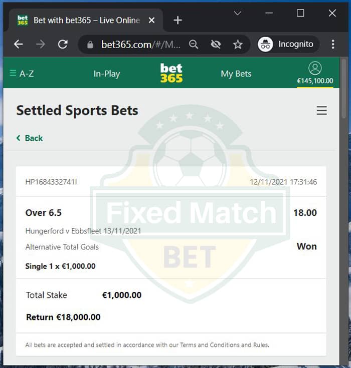 Over Under Goals Fixed Matches Football Betting