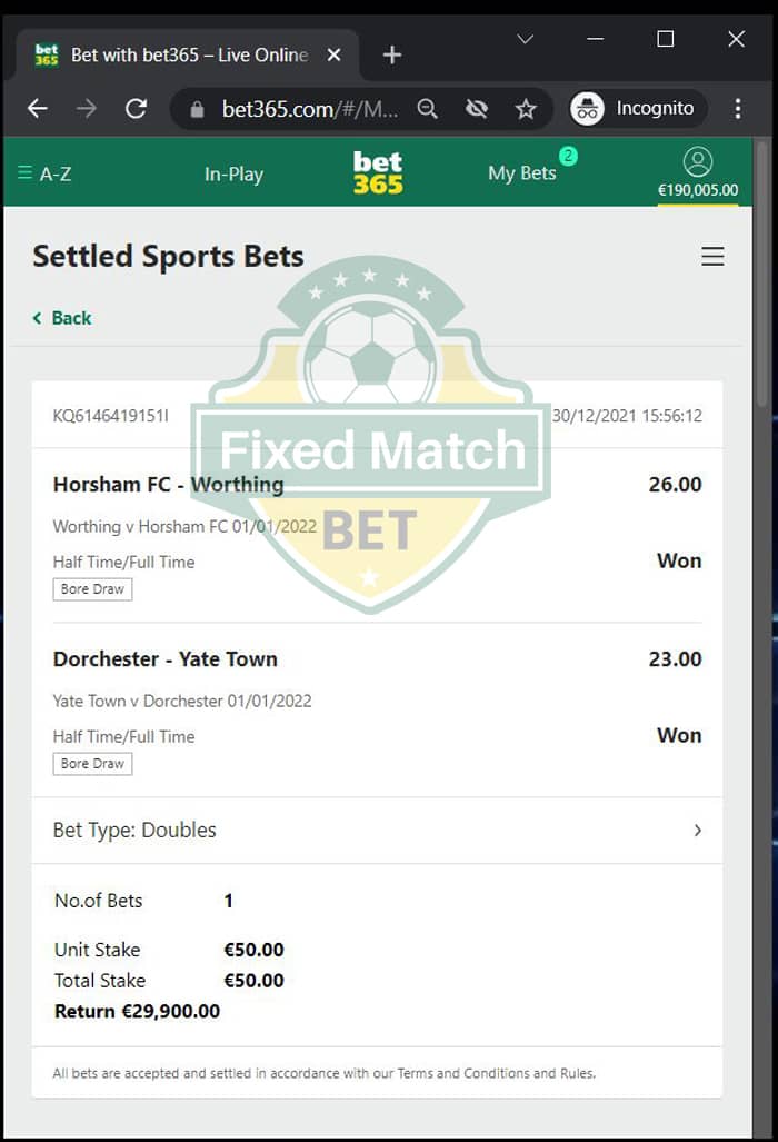 ht ft fixed bets weekend matches