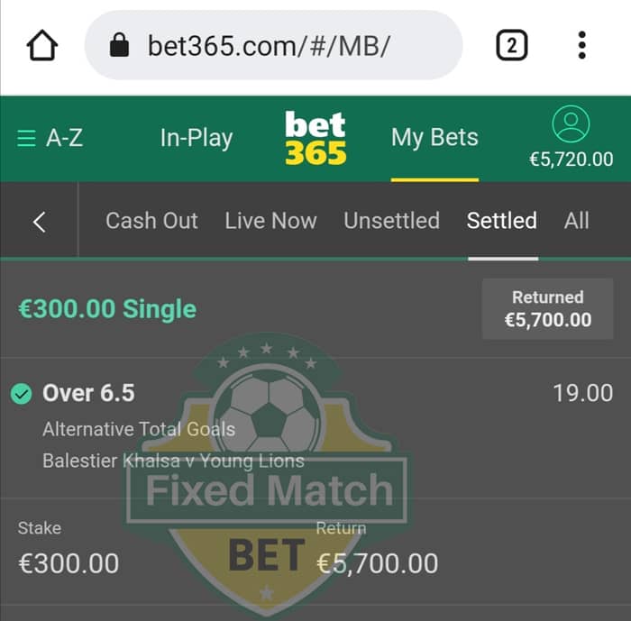 single over goals betting matches