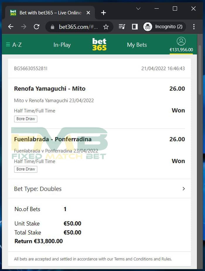 Combined Fixed Matches Ticket VIP Betting