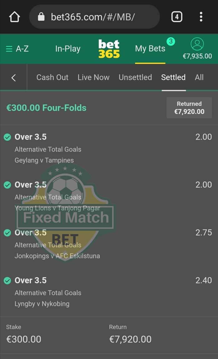 Safe fixed odds Football Matches