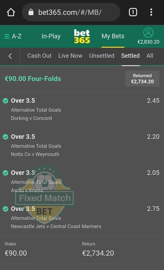 combo fixed bets football weekend matches
