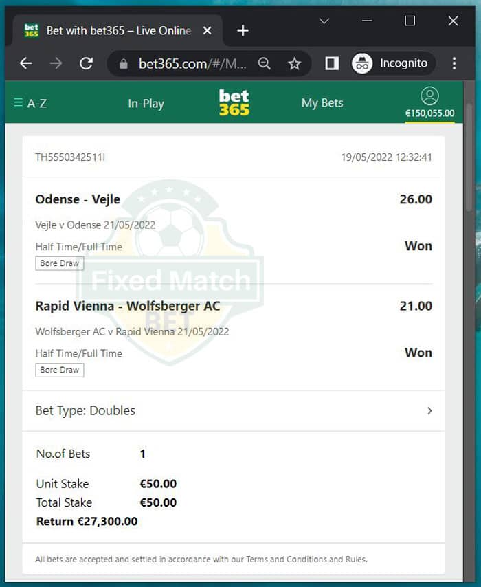 ht ft fixed bets double matches