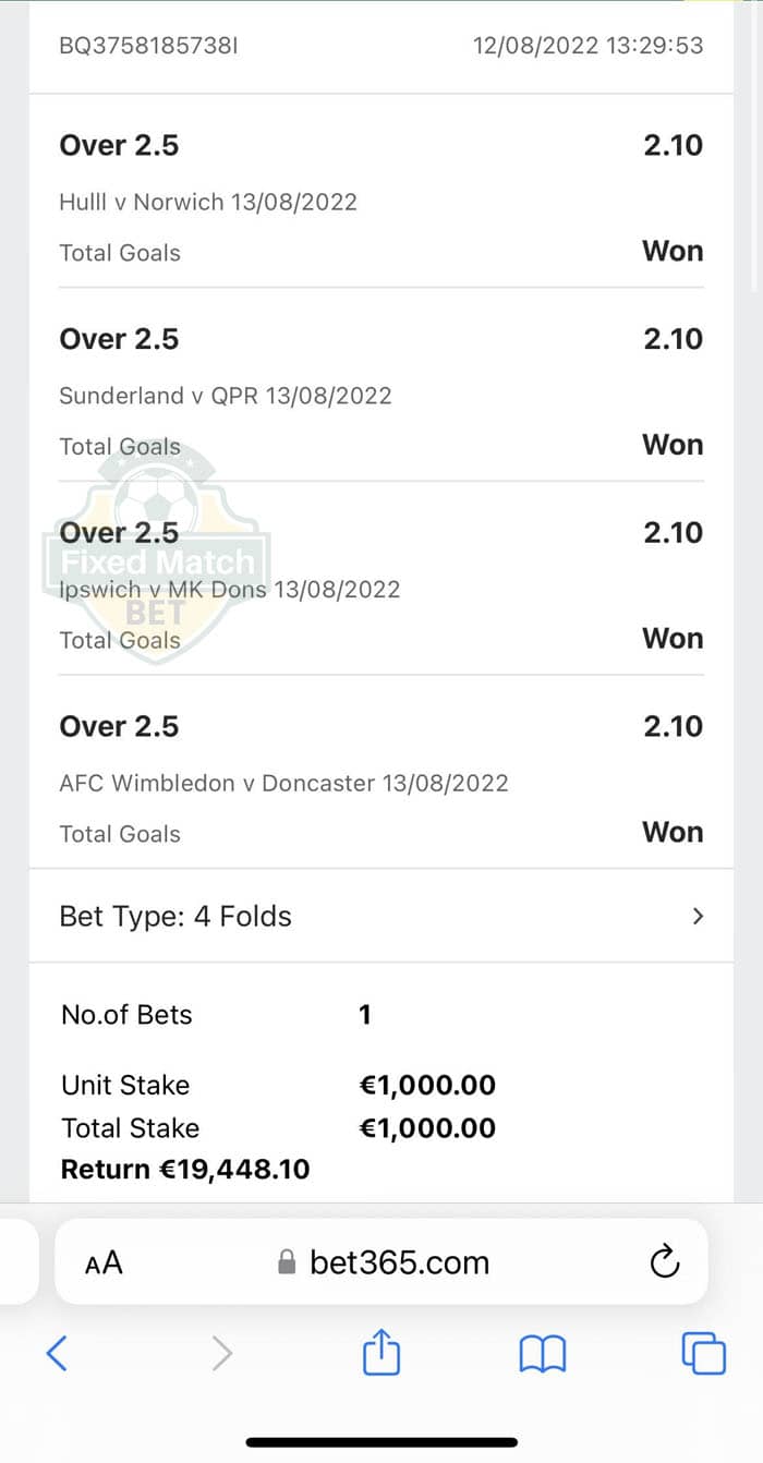 ticket accurate combo fixed bet big odds