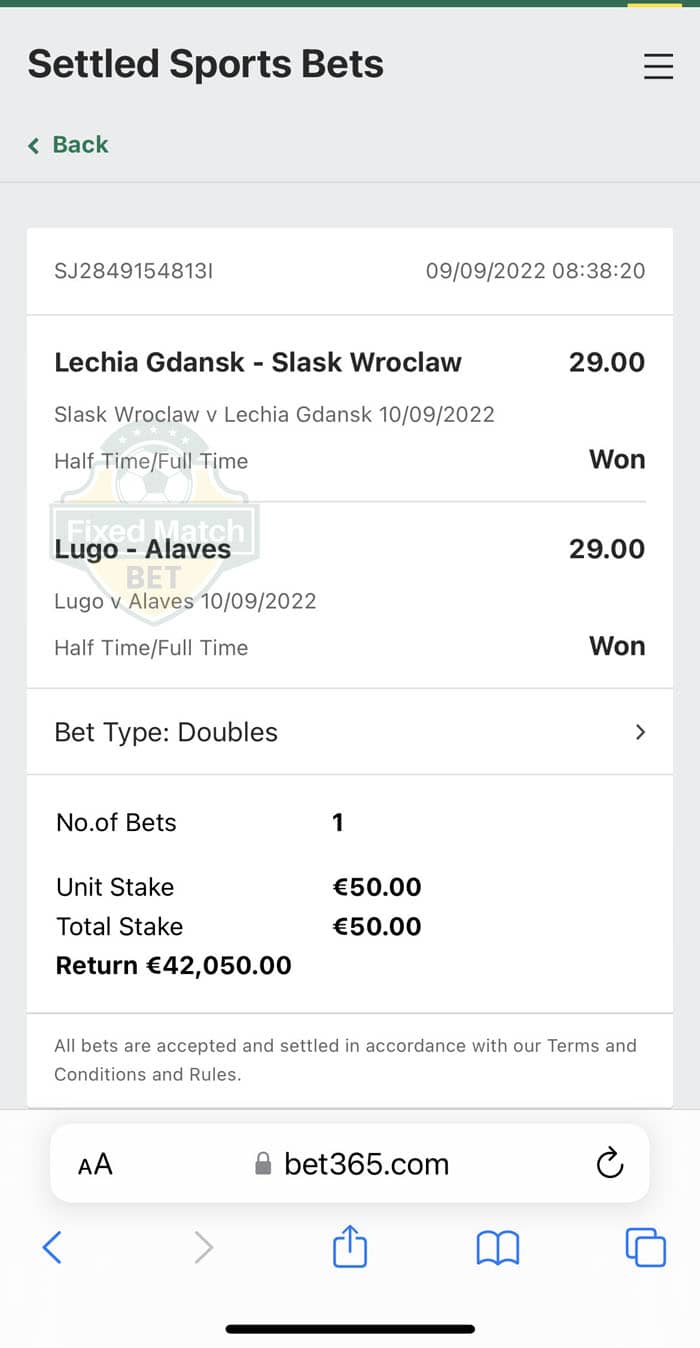 ht ft fixed bet max stake double