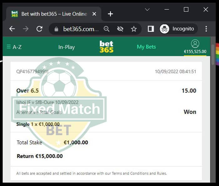 match fixed betting single over goals