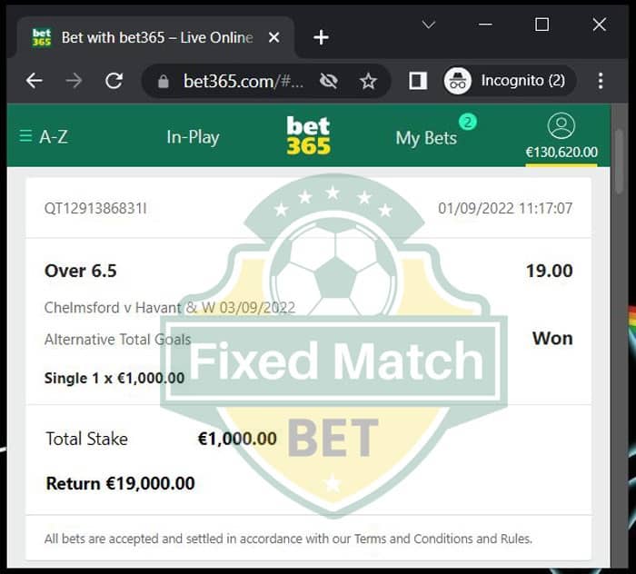 single bet Saturday fixed match