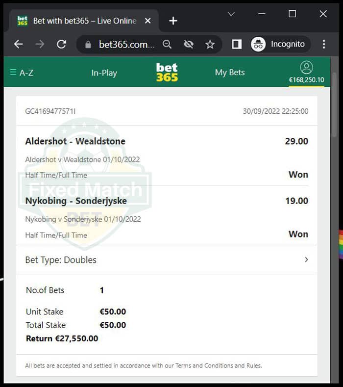double bet tip fixed odds
