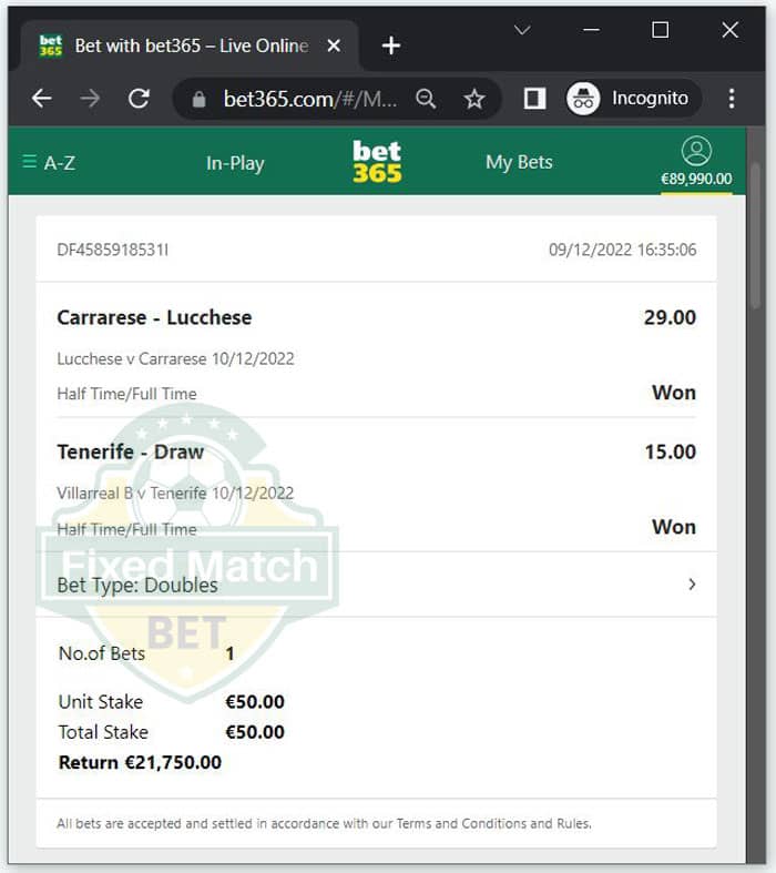 double bet safe odds matches ht ft