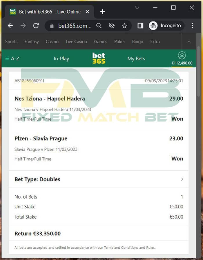double ht ft fixed bets today