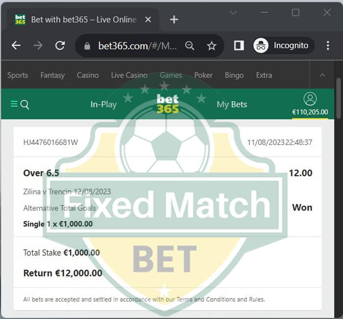 betting odds soccer match fixed