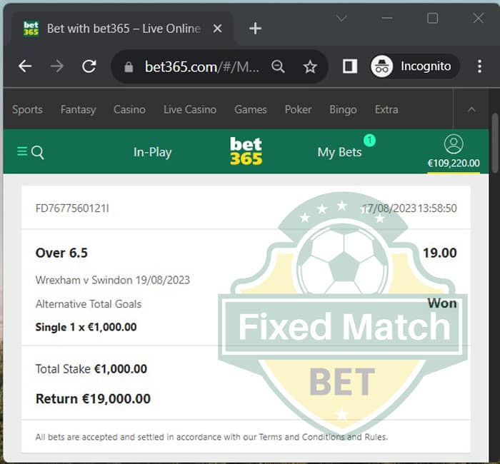 fixed odds single match betting