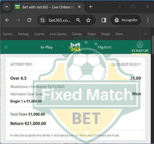 fixed odds single match betting