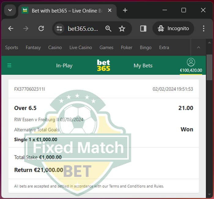 Reliable betting big odds fixed bets